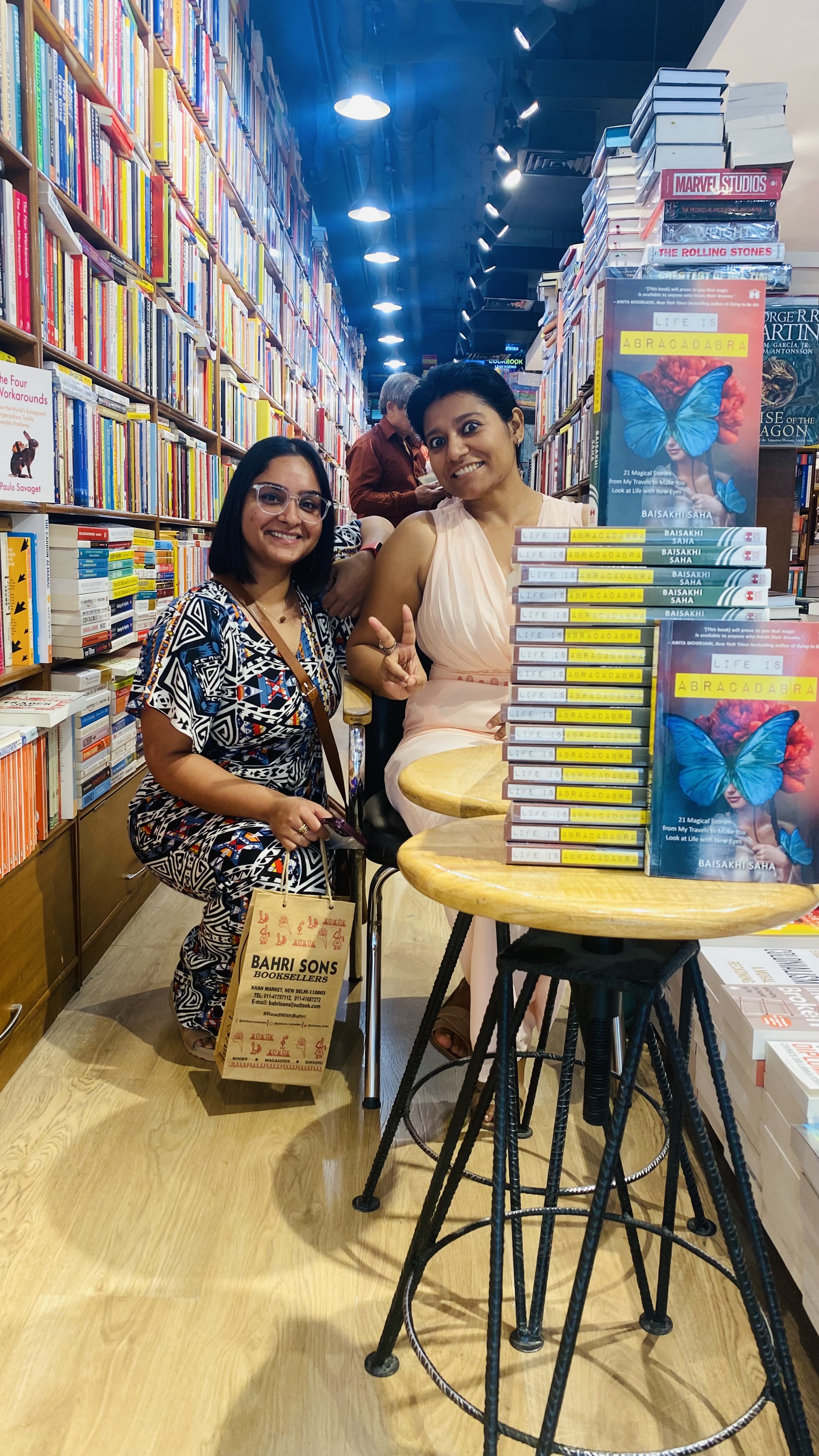 My books at Bahrisons in Ambience Mall, Vasant Kunj